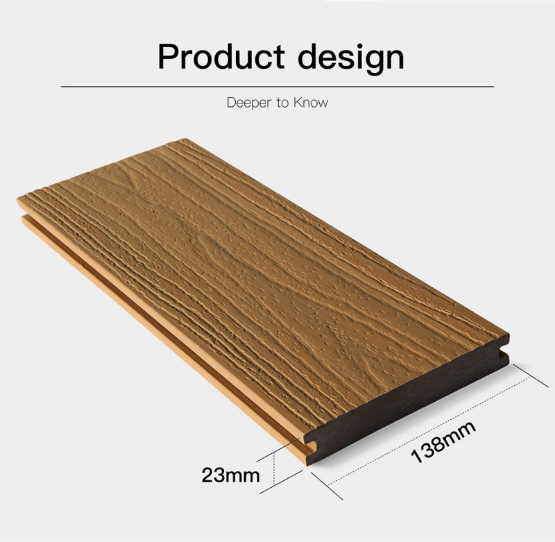 Swimming Pool Exterior Wood Composite Solid WPC Decking