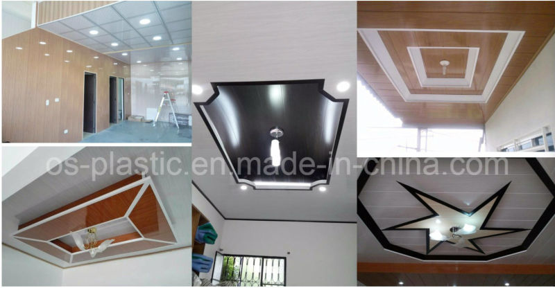 Laminated Big U Profile PVC Accessories PVC Cornice PVC Jointer for Installation