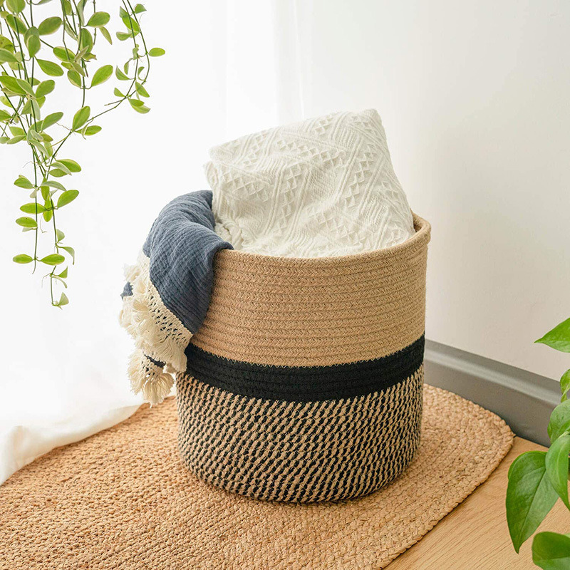 20mm/25mm/30mm Cotton Rope Hemp Rope Woven Home Storage Basket/Flower Basket/Flowerpot/Home Furnishing Decoration/Clothes Basket