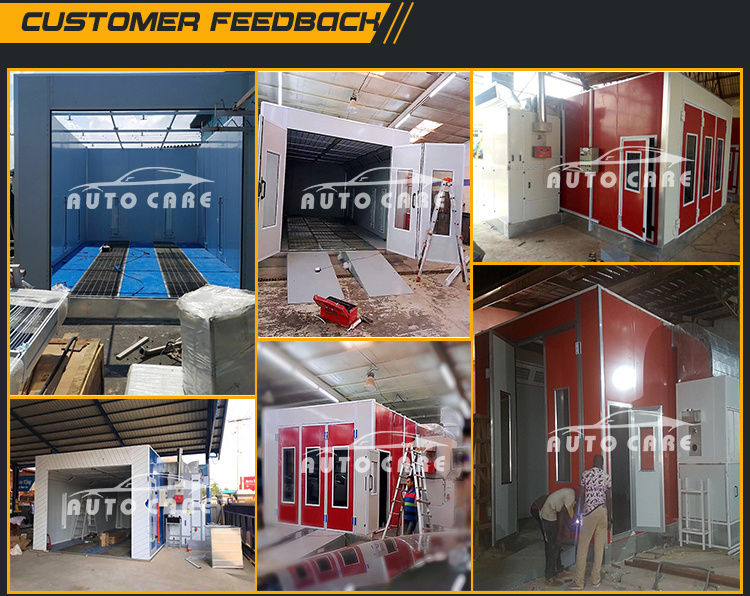 Electric Heating Paint Booth Oven Spray Booth with Infra-Red Heating Lamps on Wall Panels