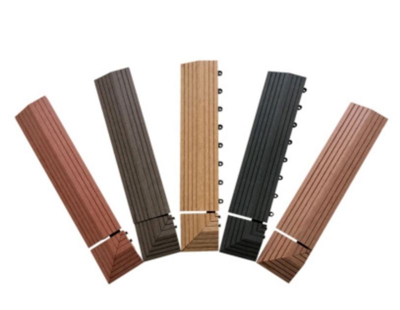 Interlocking WPC Decking Plastic Wood Outdoor Flooring Tile