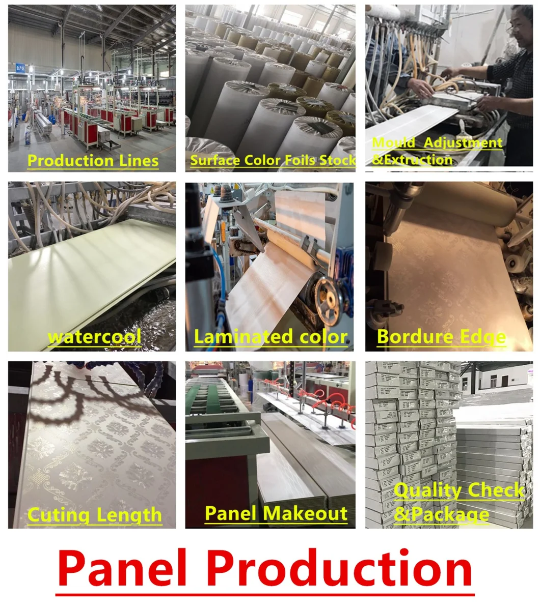 400X7mm Factory Price PVC Panel Waterproof Interlocking PVC Wall Panel Decorative Wall Panel