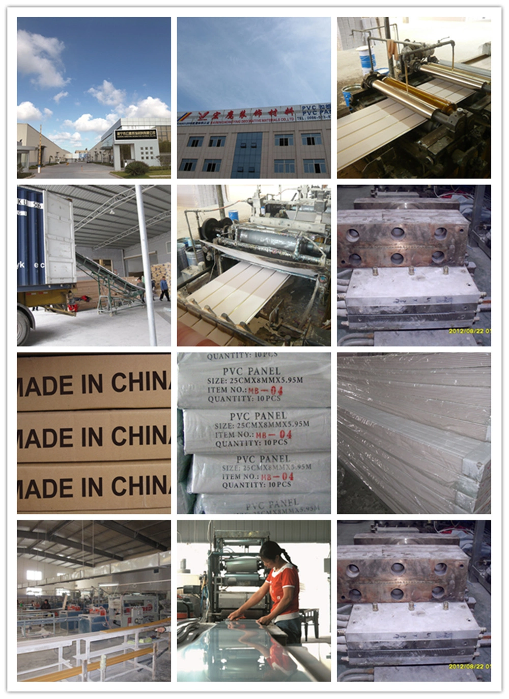 Custom Size Factory PVC Wall Panel, PVC Ceiling Panel, PVC Panel PVC Plafond