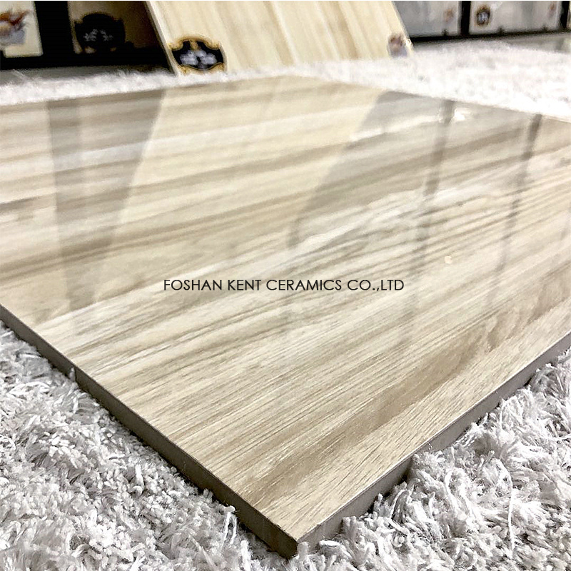 Full Polished Glazed Wood Look Floor Porcelain Tile for Floor