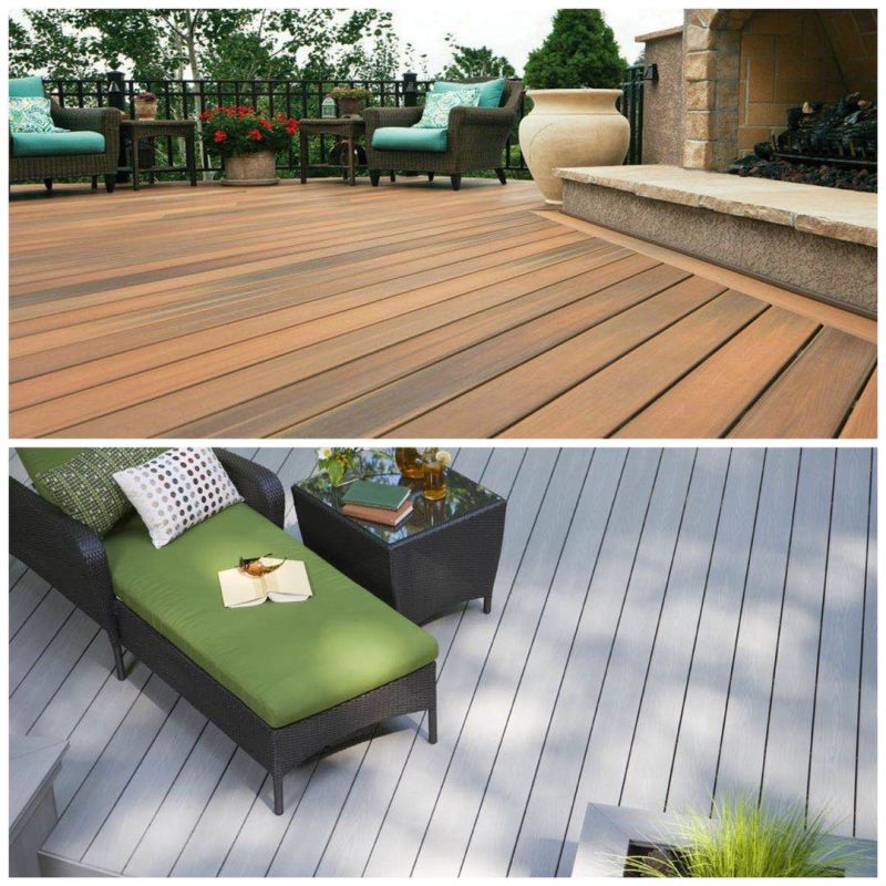 New Style Outdoor Co-Extrusion Composite Decking UV-Resistant Capped WPC Decking Solid Co-Extrusion WPC Decking