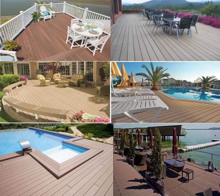 Wood Plastic Composite Waterproof Flooring Board Waterproof Terrace Wood 150X25mm WPC Decking