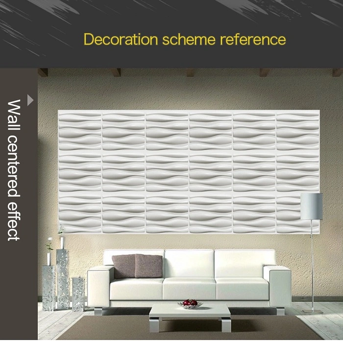 Waterproof Interior Wall Paneling White Color Paintable Decorative 3D PVC Wall Panels for Walls
