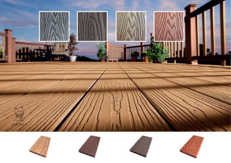 Outdoor Swimming Pool Engineered Solid WPC Board Composite Decking Flooring