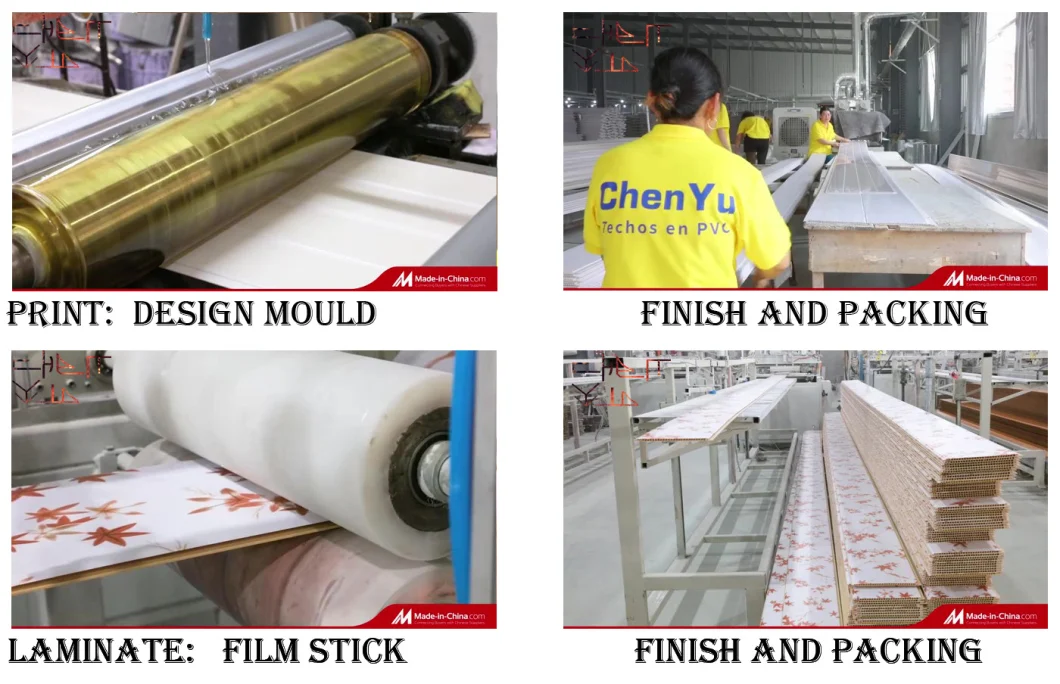 China Factory Manufacturer Hot Stamping Flower Design PVC Wall Panel PVC Ceiling Panel