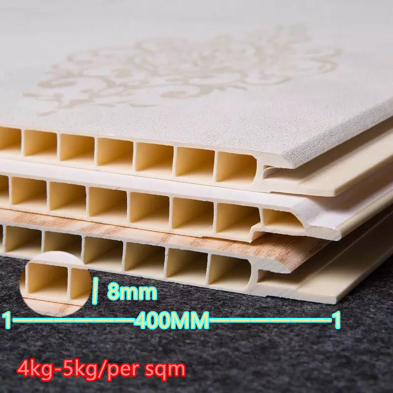 8mm Thickness Laminated Wall Covering Waterproof Plastic PVC Panels