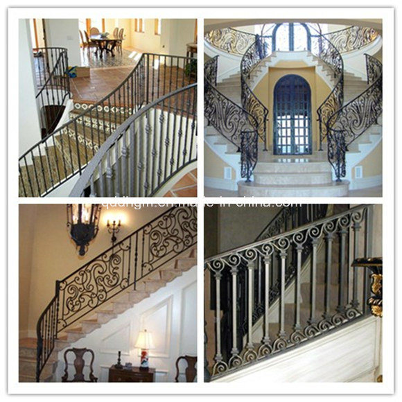 Consice Safety Durable Residential Wrought Iron Handrails/Railings