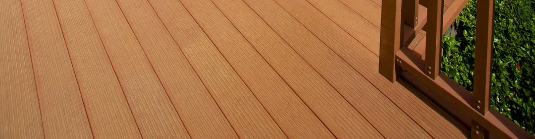 Wood Grain Embossed WPC Decking Outdoor Floor