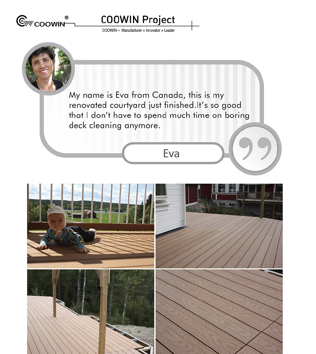 Outdoor Cedar Deck Flooring Outdoor WPC Swimming Pool Lumber Plastic Composite Decking