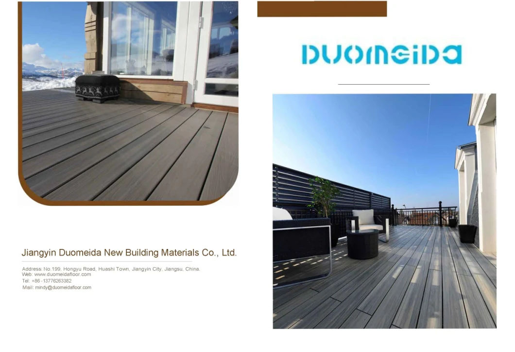 3D Embossed WPC Decking for Outdoor Terrace