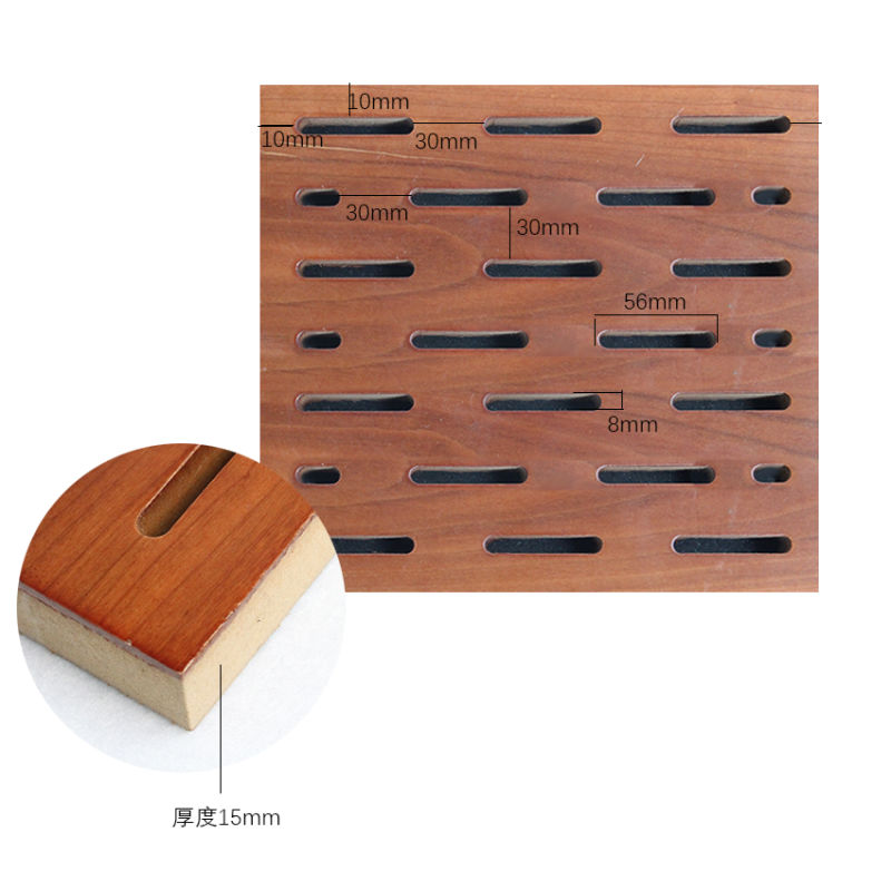 Decorative Wooden Slotted Acoustic Panel Fireproof Acoustic Panels for Office
