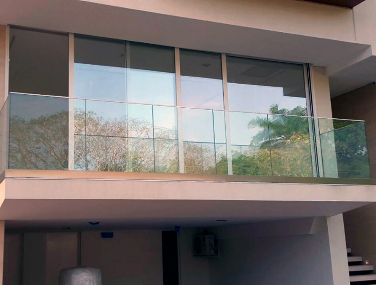 Ace Custom Aluminum U Channel Balustrade Balcony Frameless Balcony Glass Railing