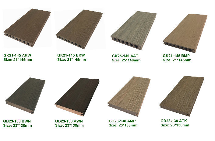 Crack-Resistant Outdoor Portable Co-Extrusion WPC Decking/Water-Proof WPC Flooring Board