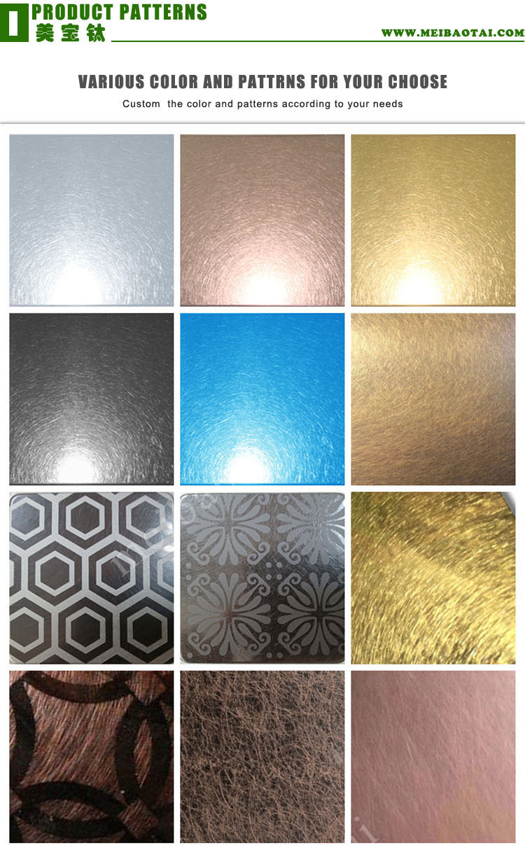 Decorative Stainless Steel Plate Tisco Stainless Steel Plate Any Color Vibration Finish Sheet