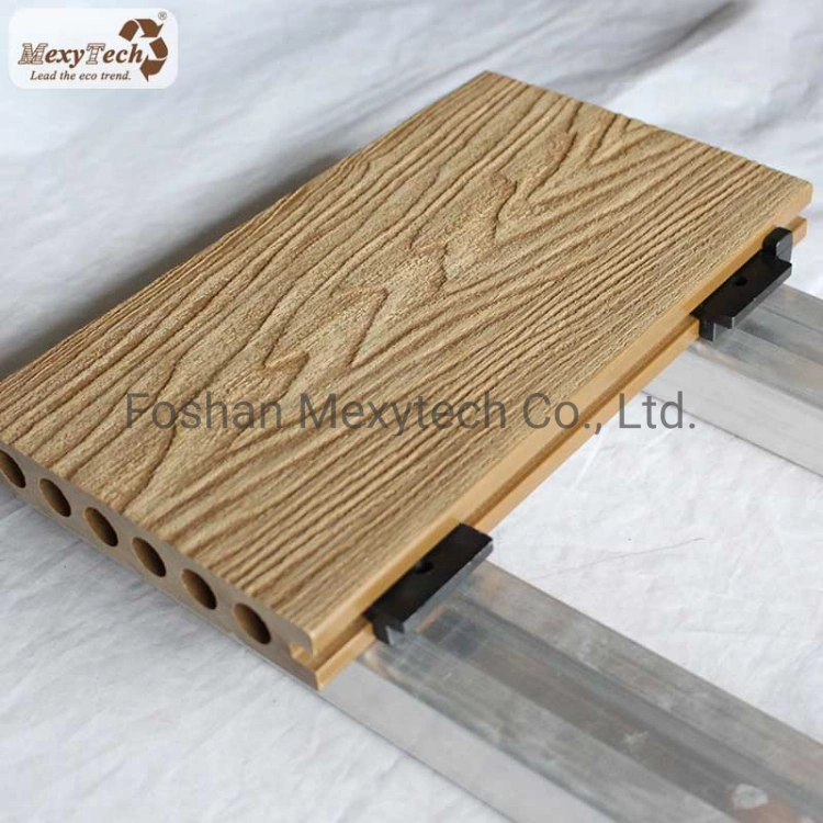 140X23mm 3D Embossed WPC Decking Wood Plastic Composite
