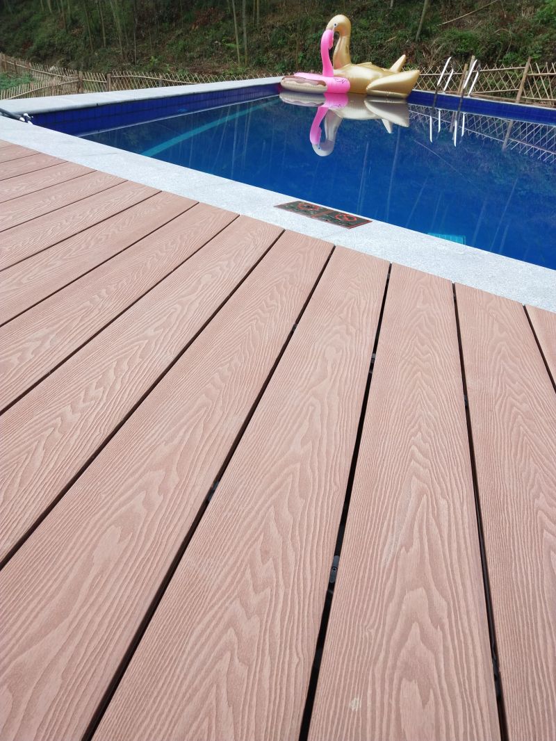 Solid 3D Grain WPC Wood Plastic Composite Decking