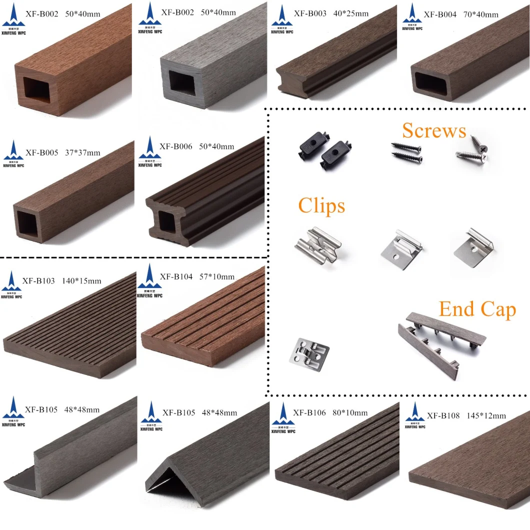 Anti-Slip WPC Co-Extrusion Decking Board for Outdoor