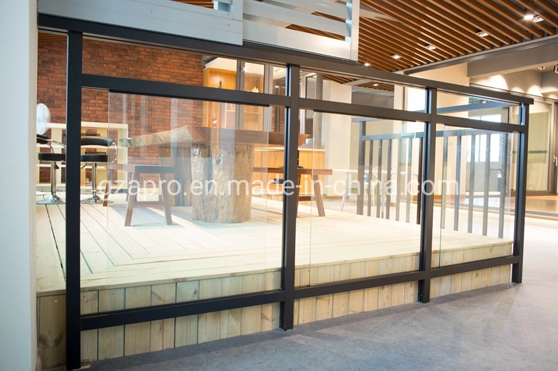 Handrail System Outdoor Front Porch Decks Veranda Aluminum Tempered Glass Balcony Terrace Balustrade Handrails Railing Designs