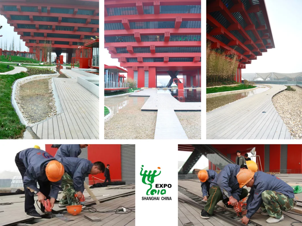 Water Proof WPC Co-Extruded Hollow Outdoor Decking with High Quality