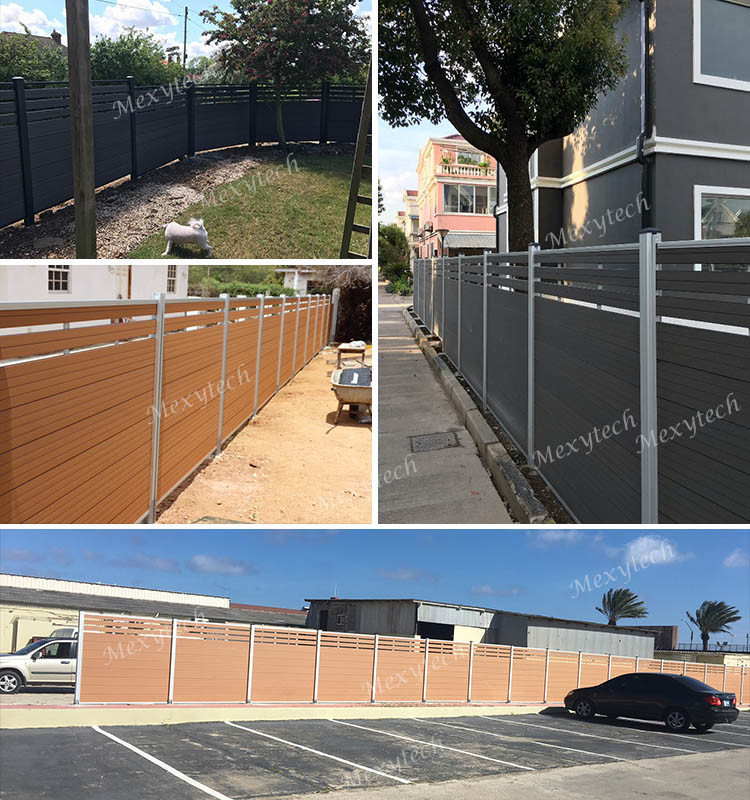 Different Color Exterior Cheap Decorative Wood Plastic Composite WPC Fence