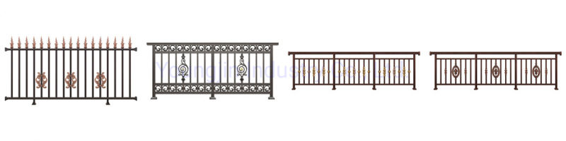 Wrought Aluminium Alloy Balcony Fence Decorative Balcony Guardrail