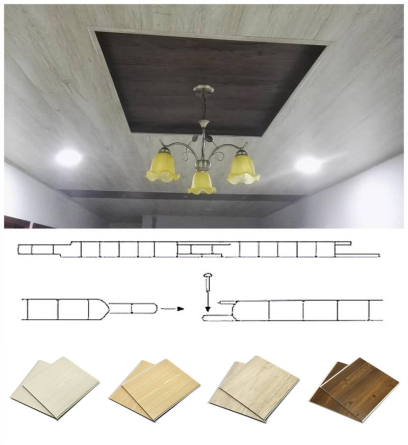 Waterproof Wall Material Flat Plastic PVC Laminated Roof Ceiling Panel