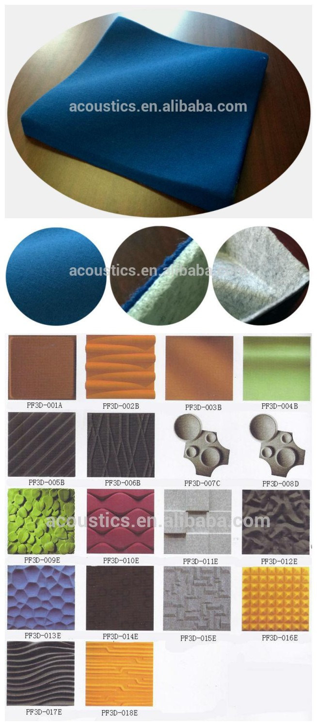 Highest Quality Polyester Fiber Acoustic 3D Type Wall Panels