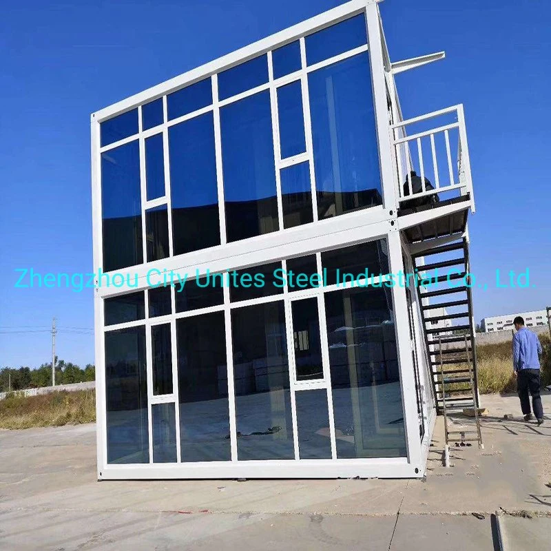 Custom Roof Stairs Waterproof Handrails Flat Pack Container House