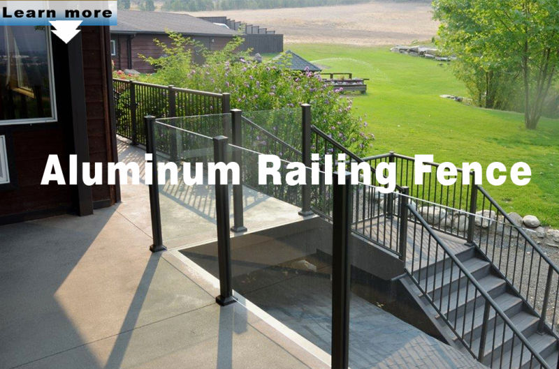 Aluminum Fence Railing Steel Railing Guardrail Privacy Screen Glass Railing