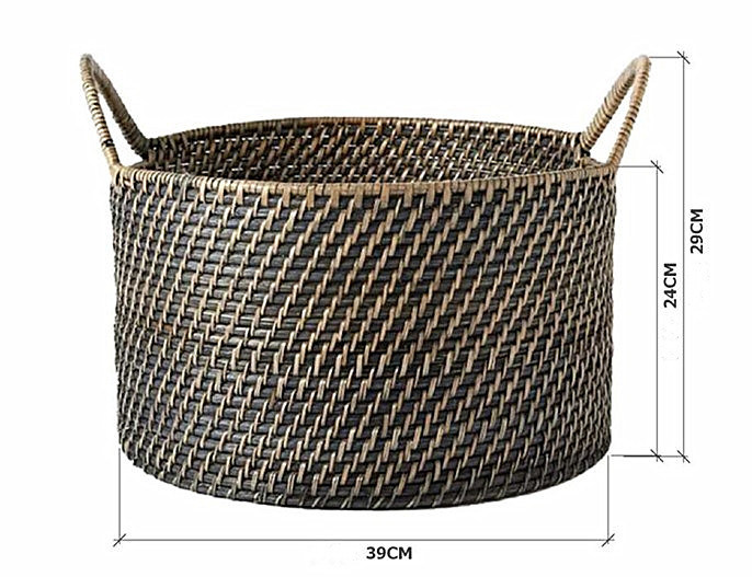 Eco-Friendly Rattan Basket Wicker Willow Basket Laundry Basket with Handle