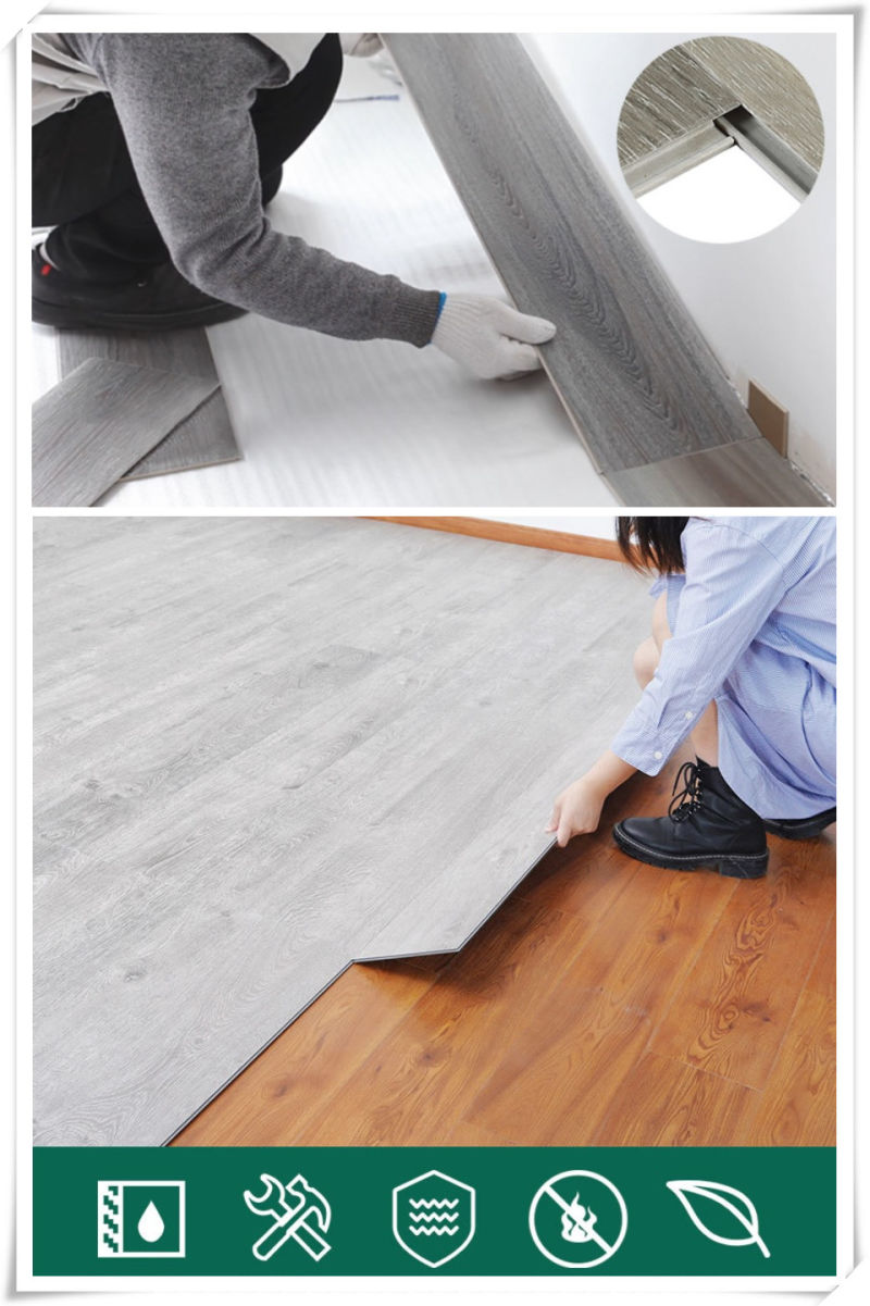 Highly Waterproof PVC Flooring Planks with WPC Vinyl Baseboard