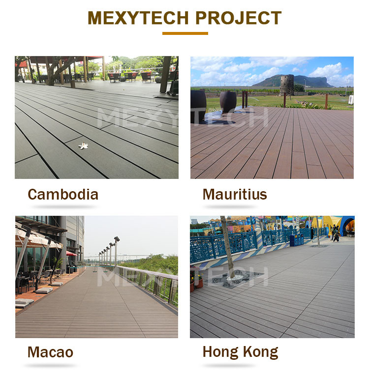 Anti-Slip Wood WPC Composite Decking Boards Outdoor WPC Deck