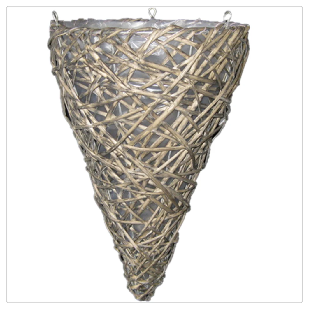 Hanging Weaved Willow Rattan Flower Basket Pot Willow