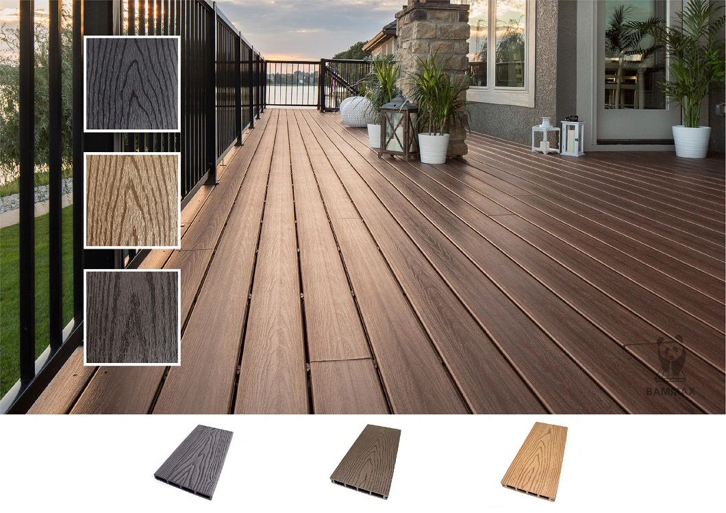 Outdoor Plastic Decking Wood Plastic Composite Backyard Floor Board Compostie Decking Boards WPC Timber Decking