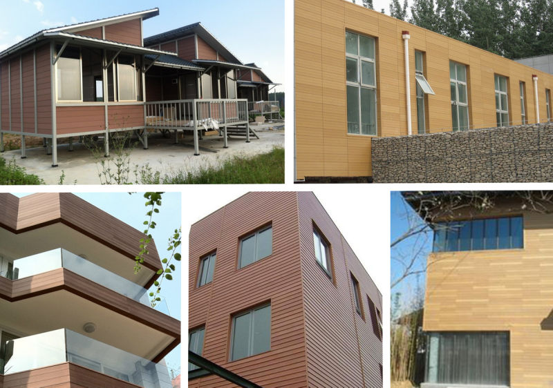 Wood Plastic Composite Outdoor WPC Wall Panel Board Decorative WPC Panel Waterproof House Cladding Panel