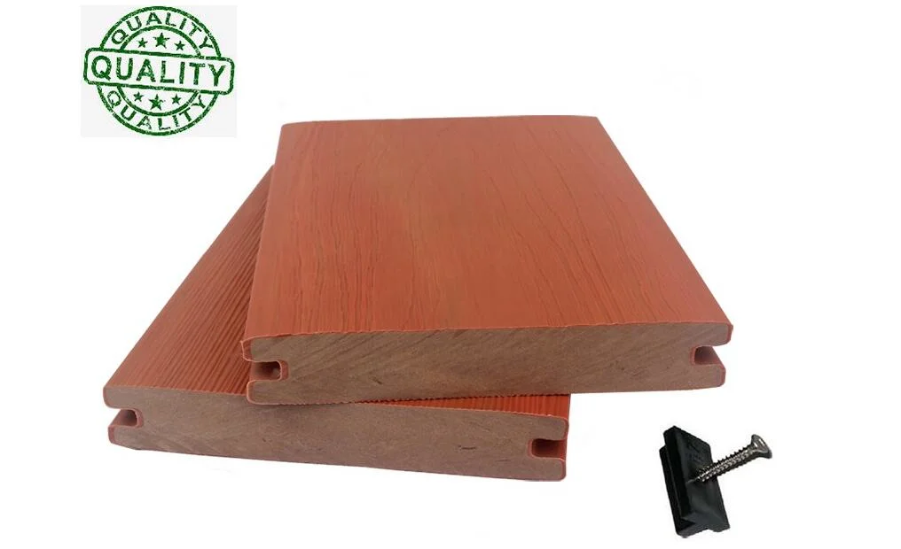 Solid Co-Extruded Composite Decking WPC Floor Board for Outside