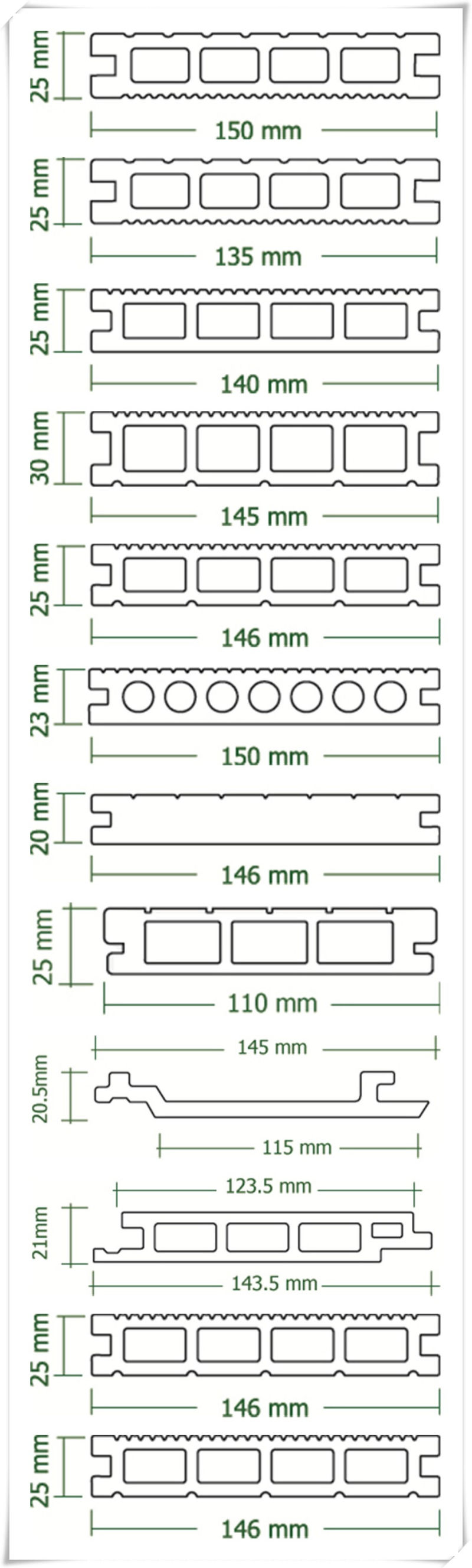 Hot Sell Decking WPC/Spc/Lvt Plank Vinyl Flooring