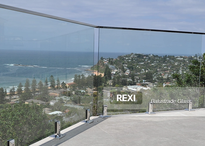 High quality modern terrace railing design glass balustrade frameless railing balcony with glass