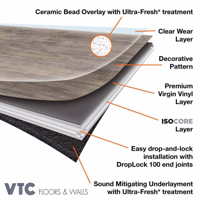 Waterproof Wear Resistant Anti-Slip Commercial Indoor WPC Flooring Covering Plank WPC Floor