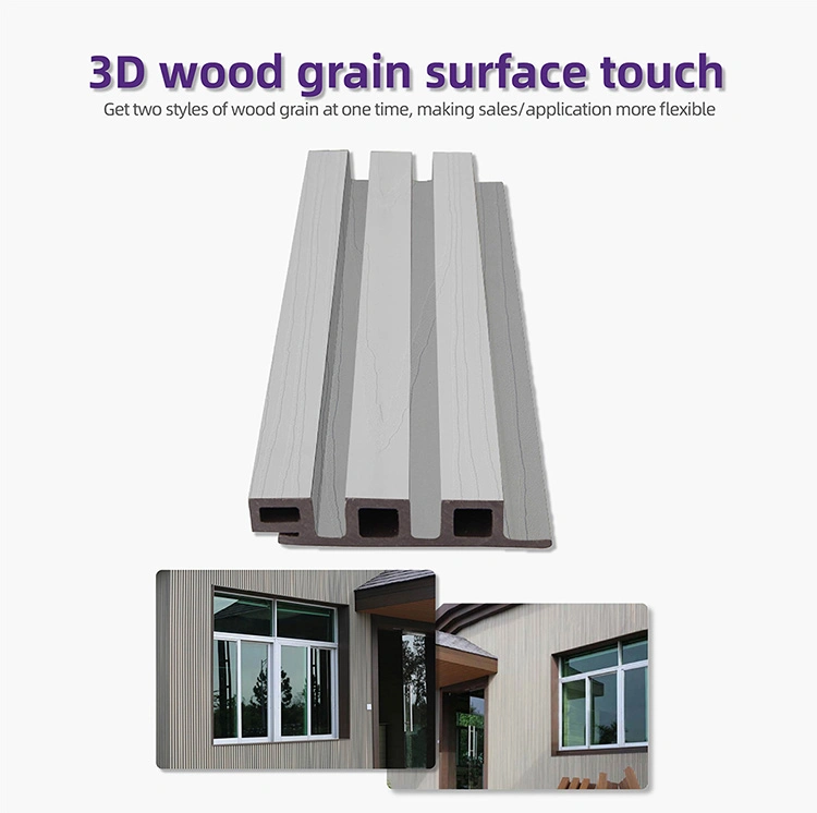 Eco- Friendly Wall Panel Water Proof WPC Wall Cladding UV-Resistant Exterior Wall Sliding