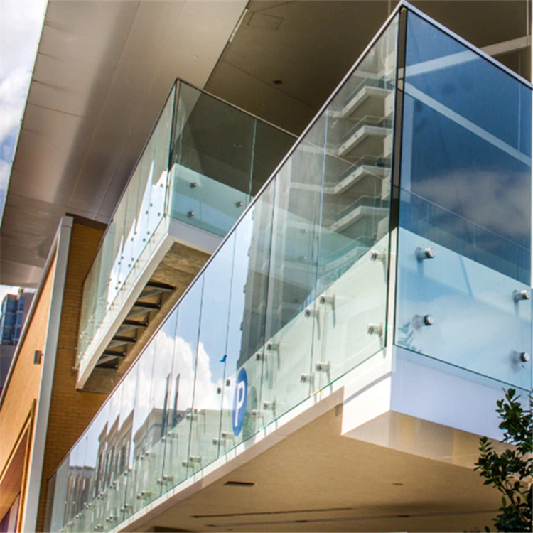 Stainless Steel Handrail Balcony Railing Design Glass Standoff Glass Railing