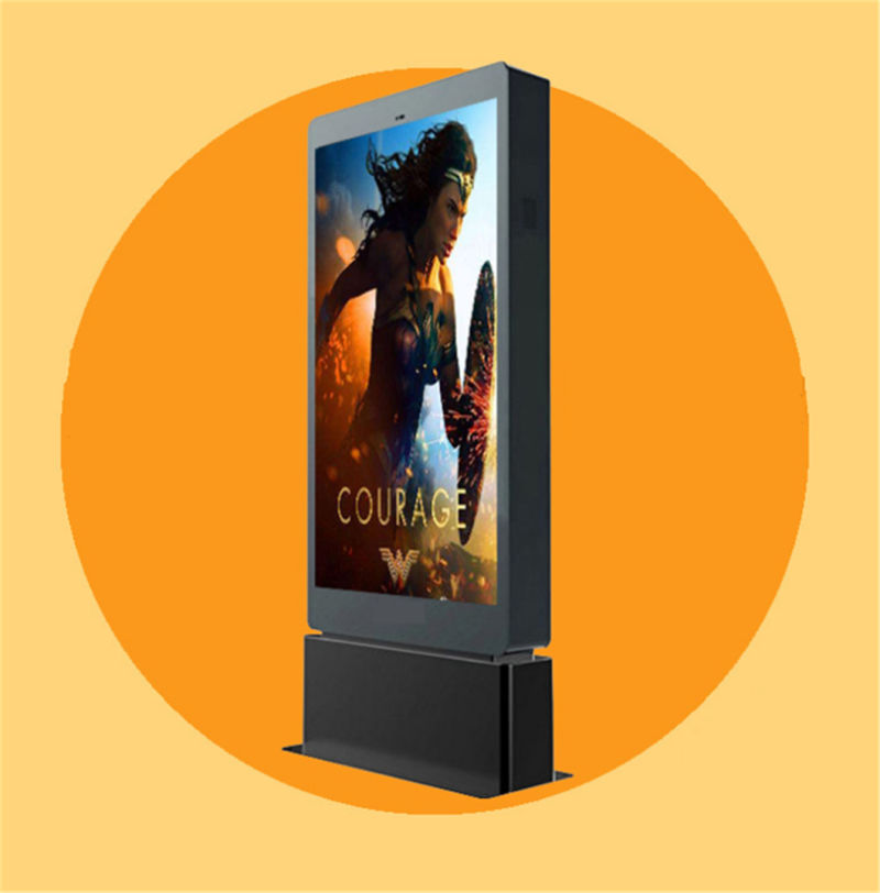 Floor Standing Ad Video Player Outdoor Floor Standing Waterproof Ad Player 65 Inch 1080 HDMI Advertising Media Player Mobile Phone Advertising Posters