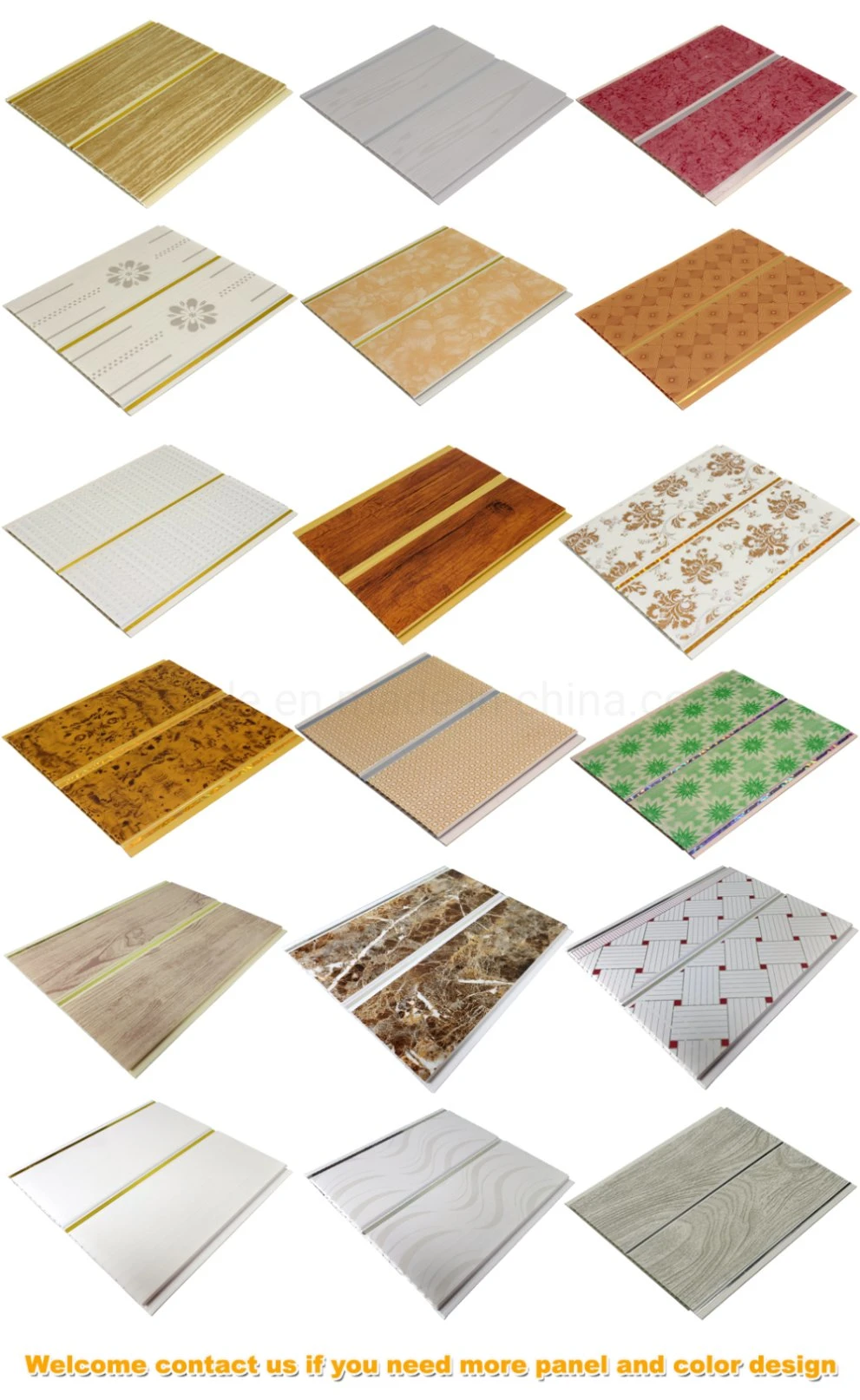 Easy Install PVC Ceiling Tile Decorative Wall Paneling Plastic Groove ceiling Panel