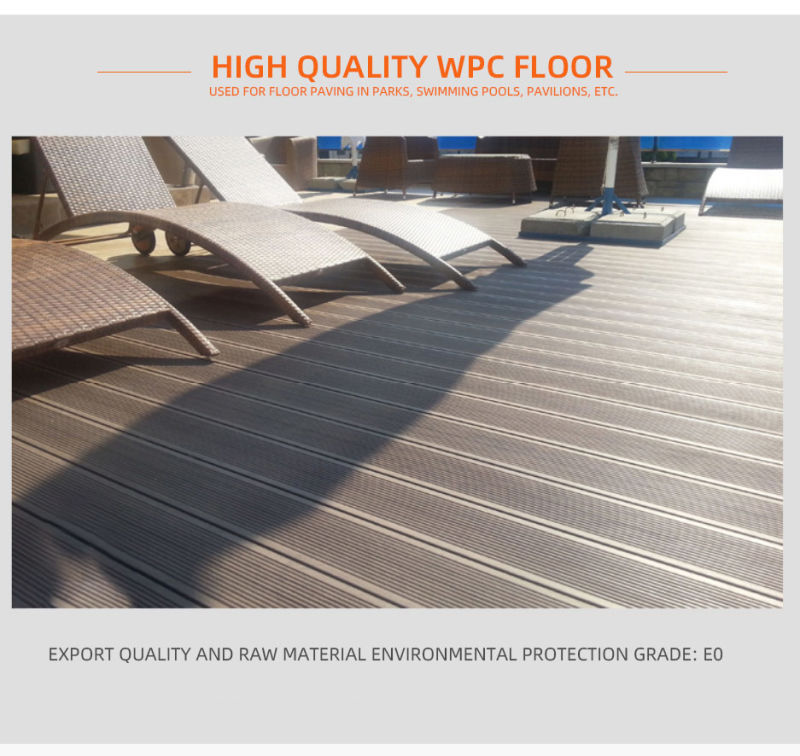 WPC Anti Slip Decking Waterproof WPC Flooring