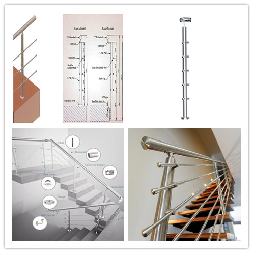 Stainless Steel Solid Rod Railing Staircase Balcony Railing for Sales