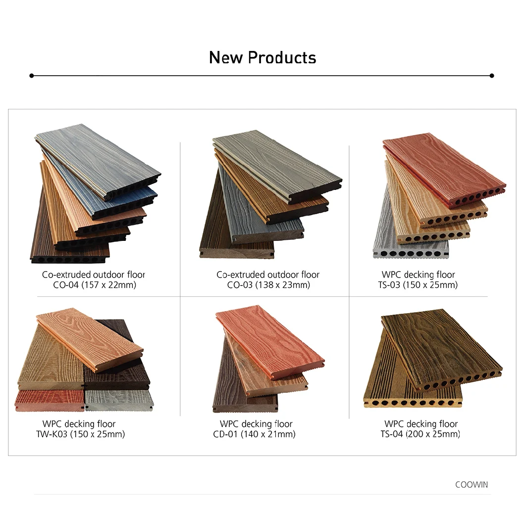 Outdoor Fireproof 3D Embossed Plastic Wood Planks Floor Reviews Composite Hollow WPC Decking in UK